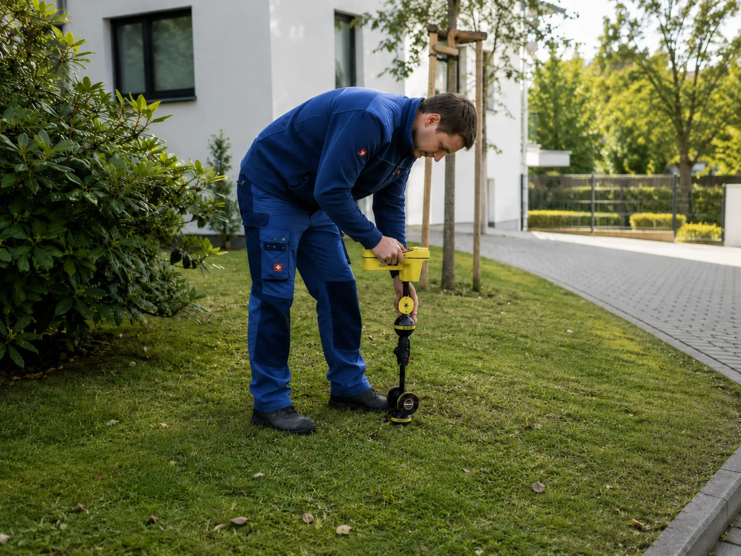 Ortung einer Abwasserleitung