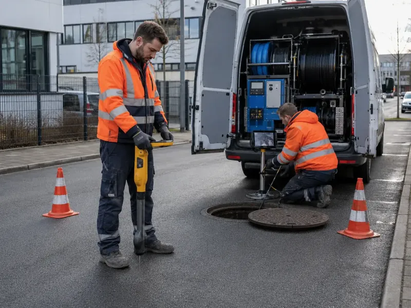 Ortung eines Rohrbruchs
